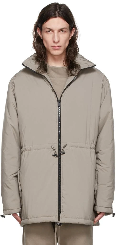 Essentials Taupe Polyester Jacket 1