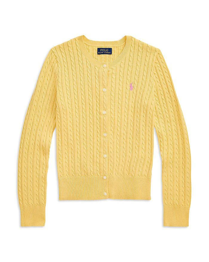 Ralph Lauren Girls' Mini Cable Cotton Cardigan - Big Kid 1