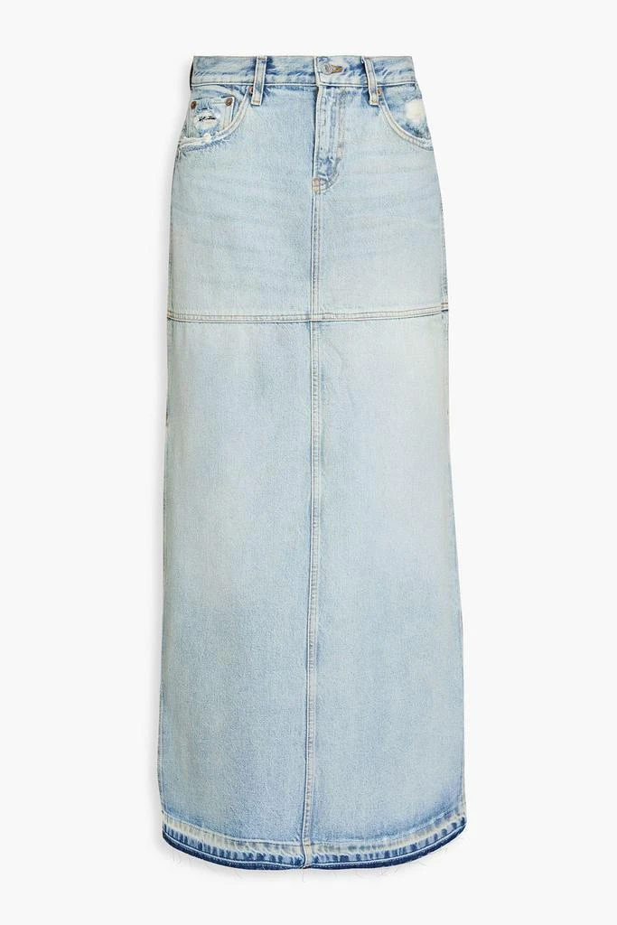 Re/Done Distressed denim maxi skirt 1