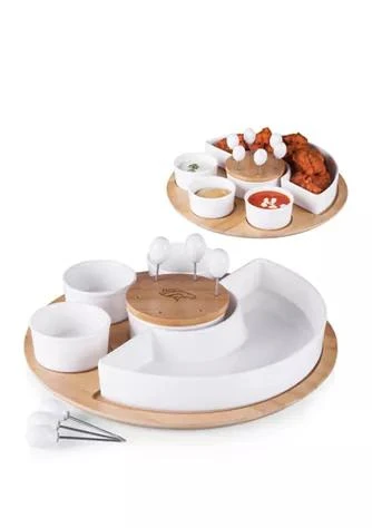 Toscana Nfl Denver Broncos Symphony Appetizer Serving Tray Set