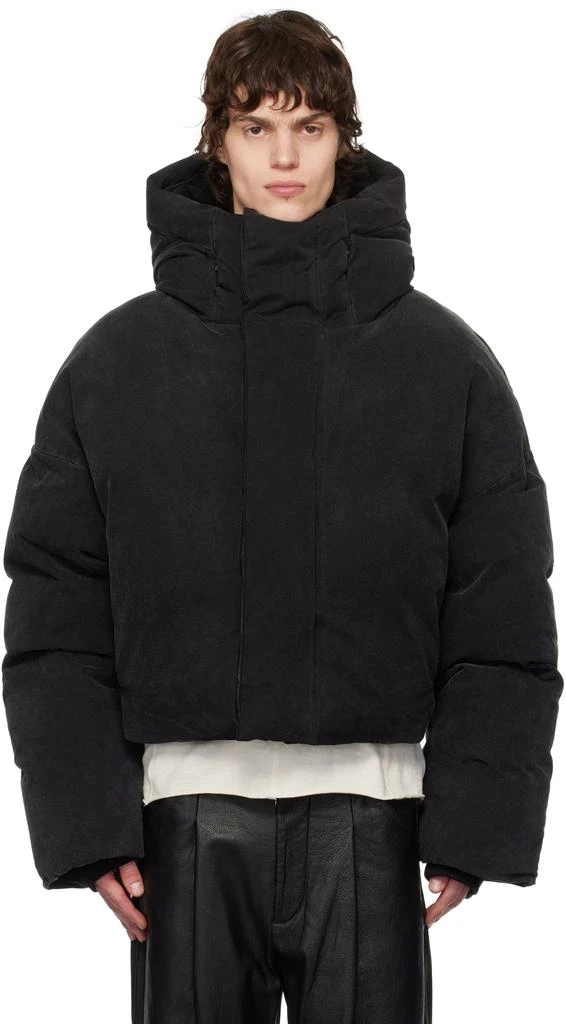 Entire Studios Black MML Hooded Puffer Down Jacket - Coats - Free 