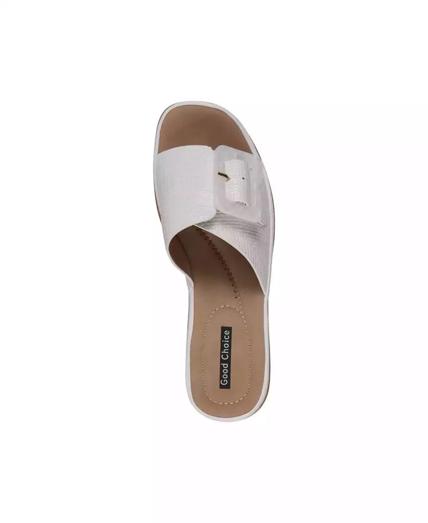 GC Shoes Women's Teri Buckle Wedge Sandals 4