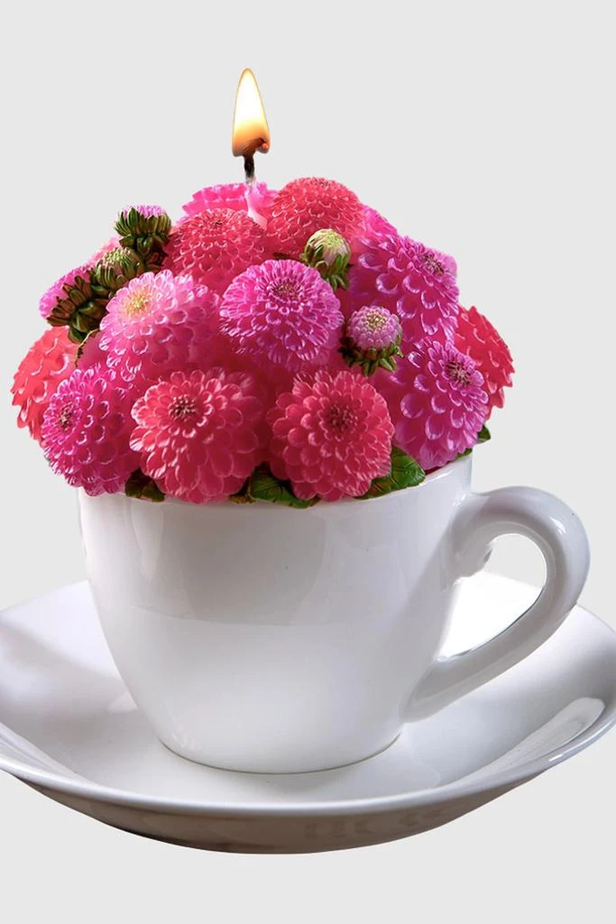 Southlake Gifts Southlake Gifts Dahlia Flower Teacup Candle 2