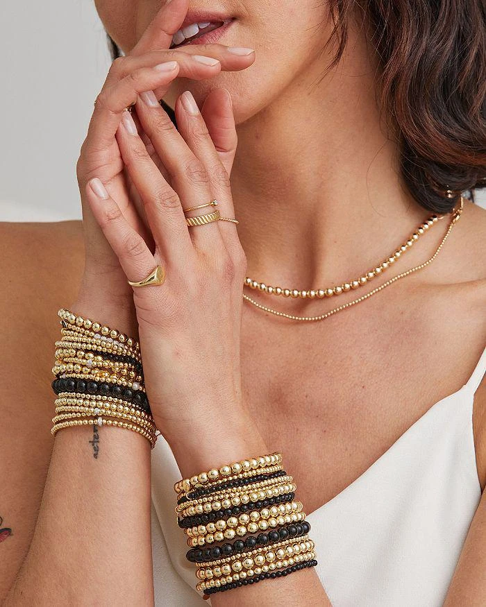Zoe Lev Black Onyx Bead Stretch Bracelet 5