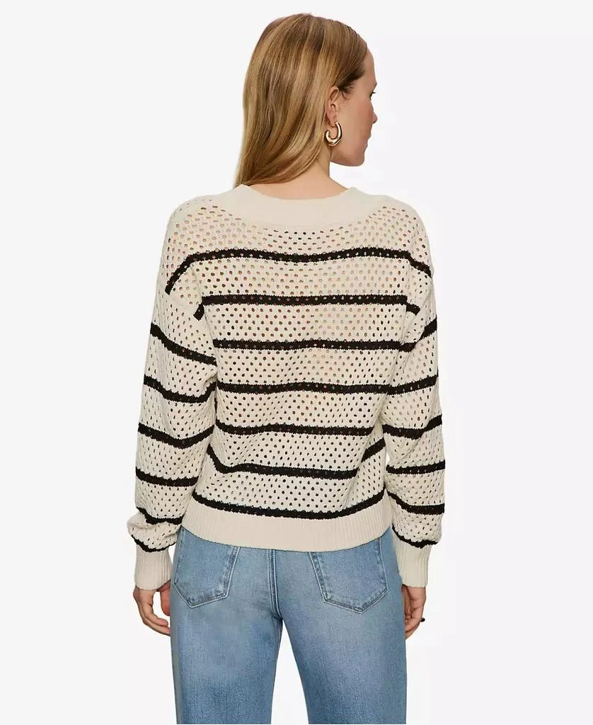 Sanctuary Women's Airy Openwork V-Neck Sweater 2