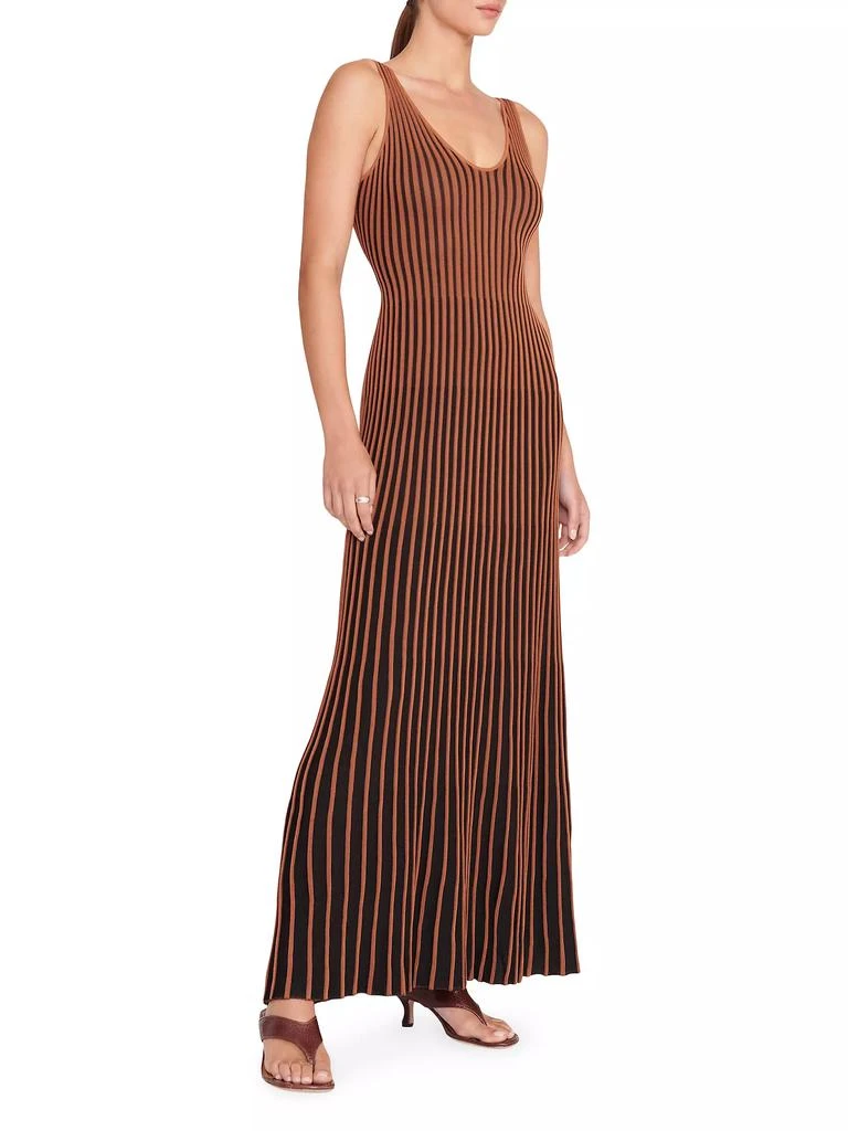 Staud Claretta Striped Knit Maxi Dress 4