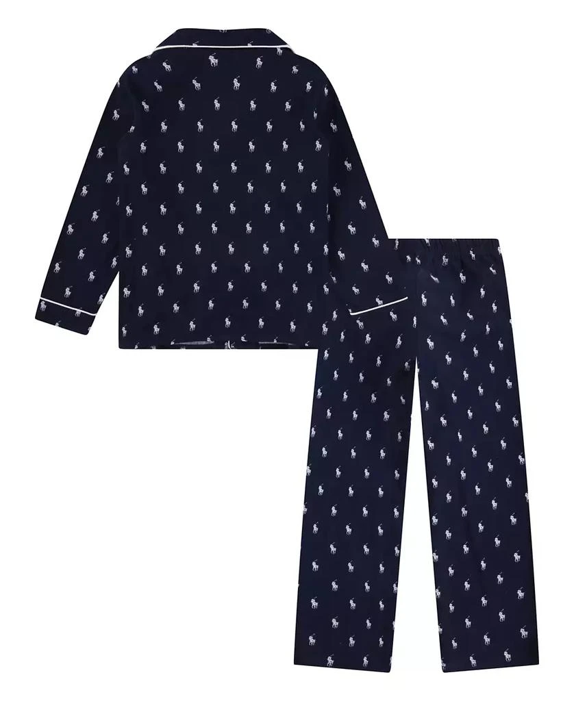 Ralph Lauren Boys 4-7 2-Piece Woven Long-Sleeve Top and Pant Pajama Set 2