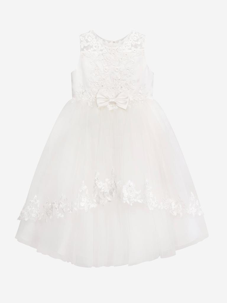 Sarah Louise Sarah Louise Girls Ceremonial Ballerina Length Dress in Ivory