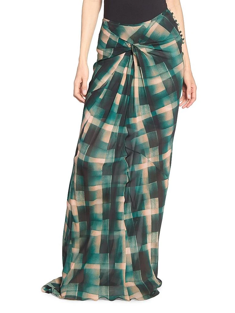 Dries Van Noten Smila Check Bias Maxi Skirt 3