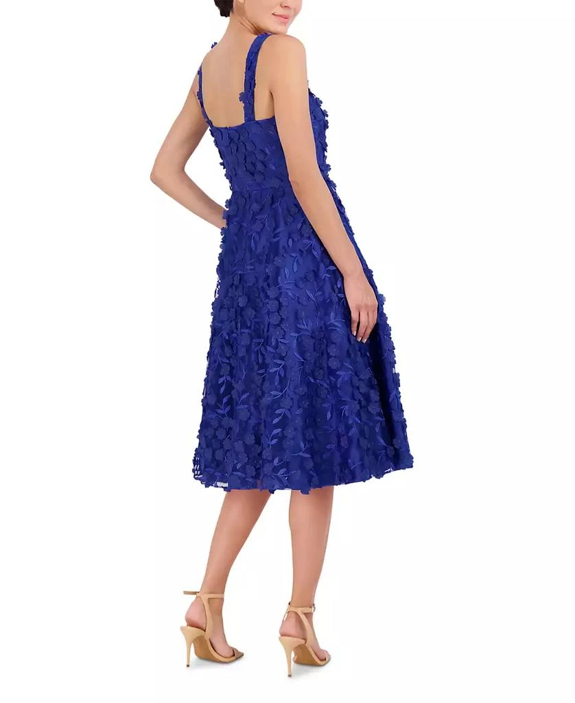 Eliza J Petite 3D Floral V-Neck Sleeveless Midi Dress 2