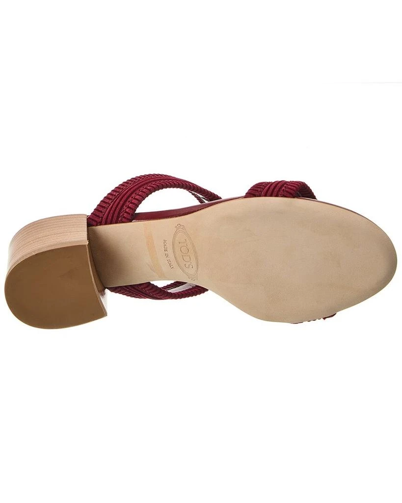 Tod's Double T Strap Suede Sandals 4