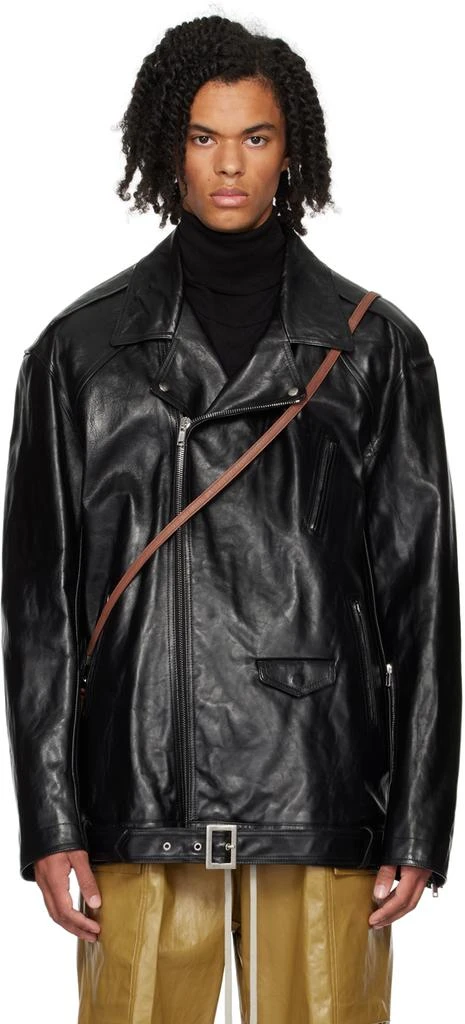 Rick Owens Black Porterville Jumbo Luke Stooges Leather Jacket 1
