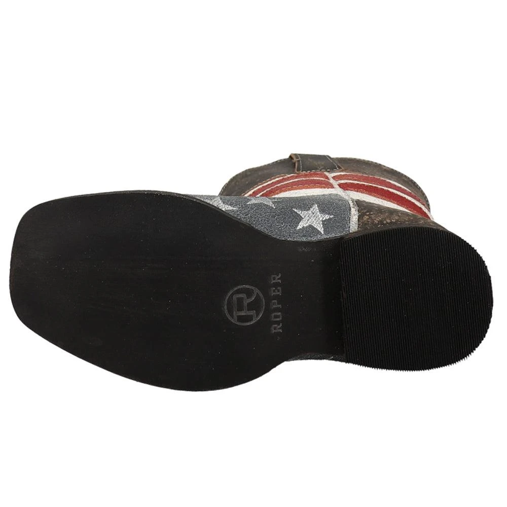 Roper Americana Flag Square Toe Cowboy Boots (Little Kid) 5