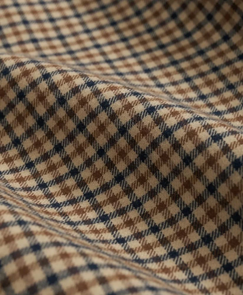 Brooks Brothers Cotton-Cashmere Sport Shirt in Checked Flannel 3