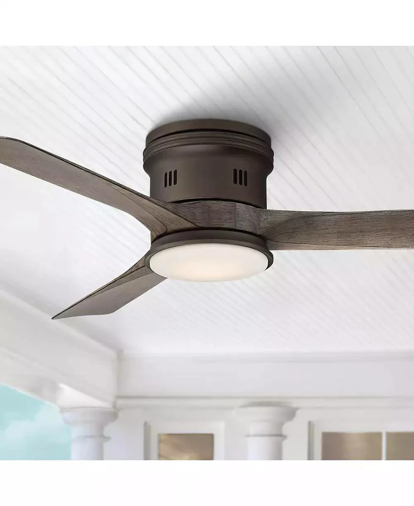 Casa Vieja 54" Modern Light LED Remote Control Hugger Low Profile Indoor Outdoor Ceiling Fan