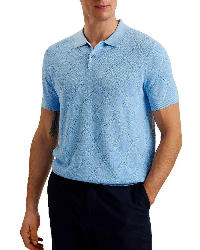 Ted Baker London Diagonal Diamond Short Sleeve Polo Shirt 1