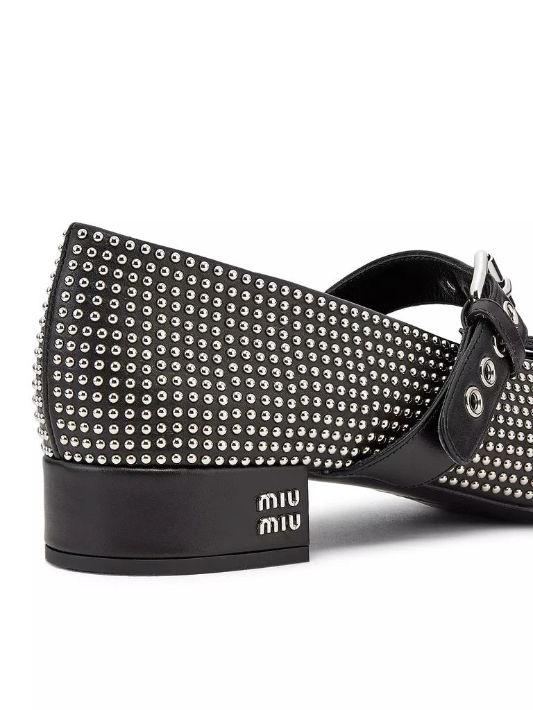 Miu Miu Studded Leather Mary Janes 3