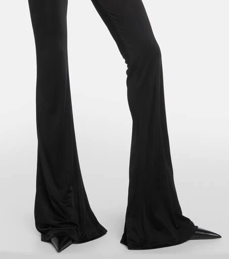 Versace x Dua Lipa gathered jersey flared pants 5