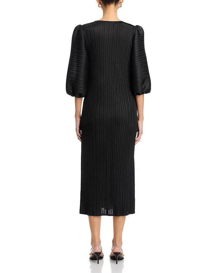 Nancy Yang Puff Sleeve Crinkled Dress 4