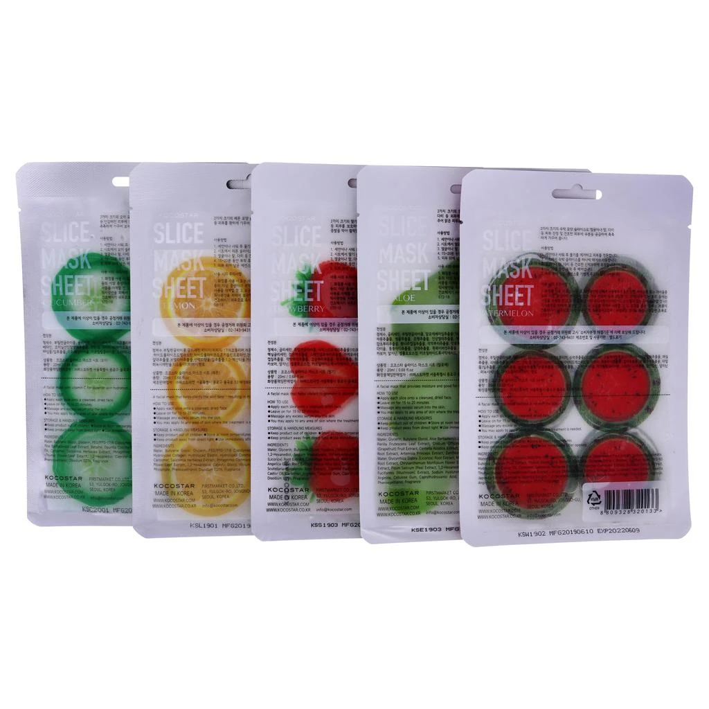 Kocostar Slice Sheet Mask Bestseller Kit by  for Unisex - 5 Count Mask 2