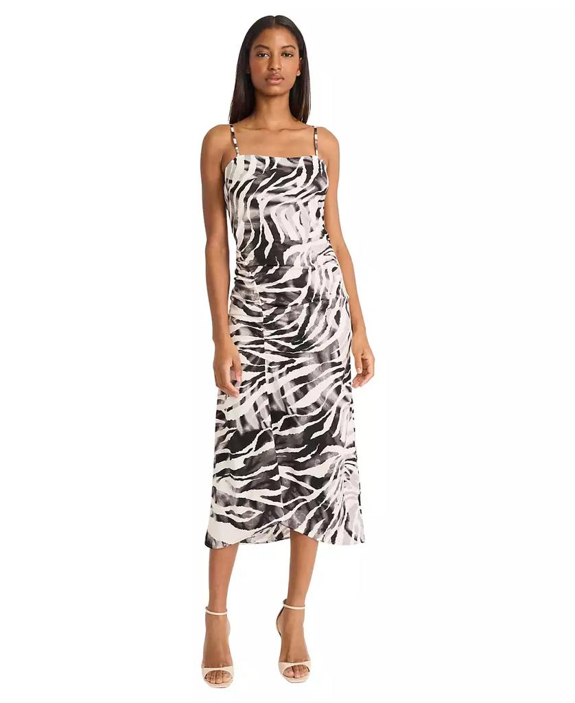 Donna Morgan Women's Sleeveless Square-Neck Midi Dress