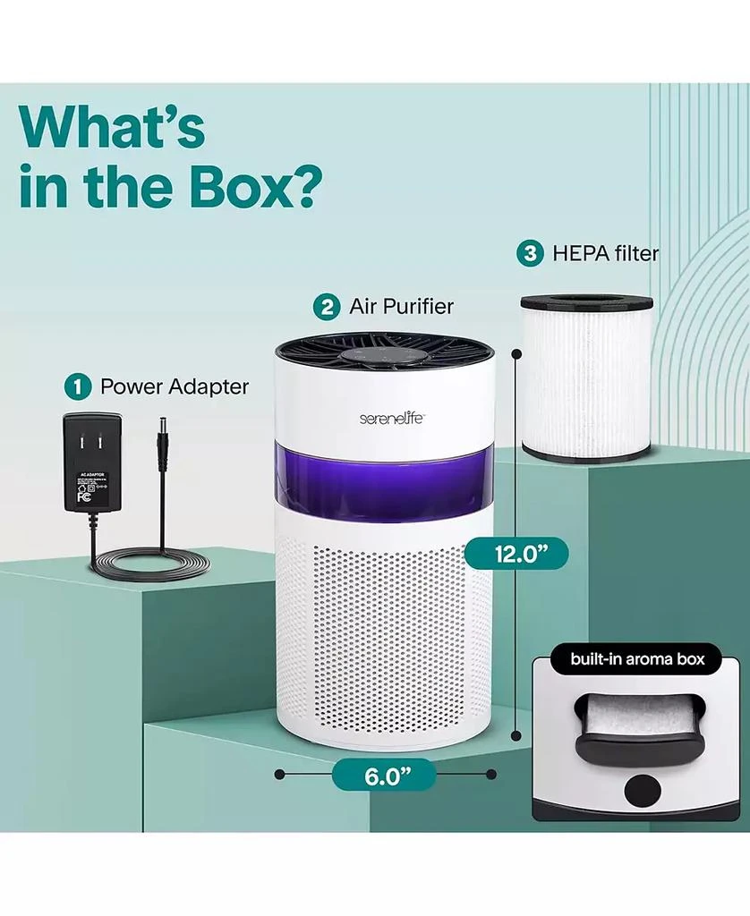 SereneLife Portable Air Purifier 8