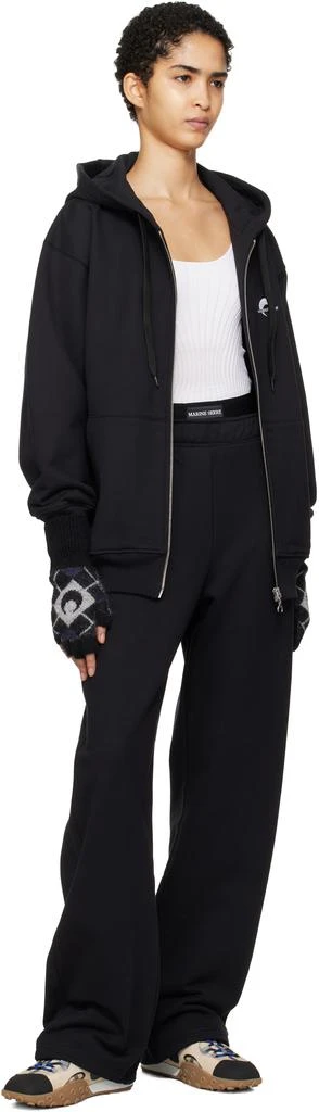 MARINE SERRE Black Moon Argyle Knit Fingerless Gloves 3