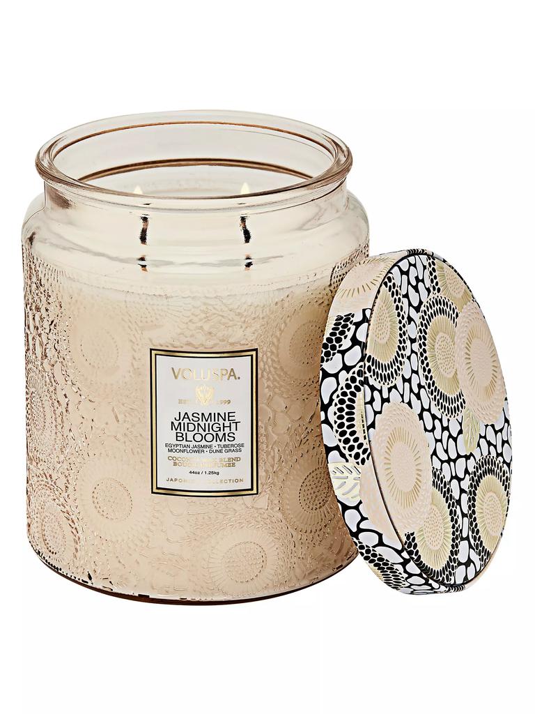 Voluspa Japonica Jasmine Midnight Blooms Lux Candle