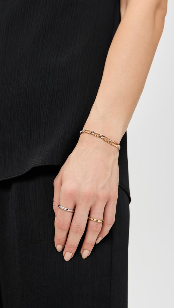Luv AJ The Two-Tone Pave Link Bracelet