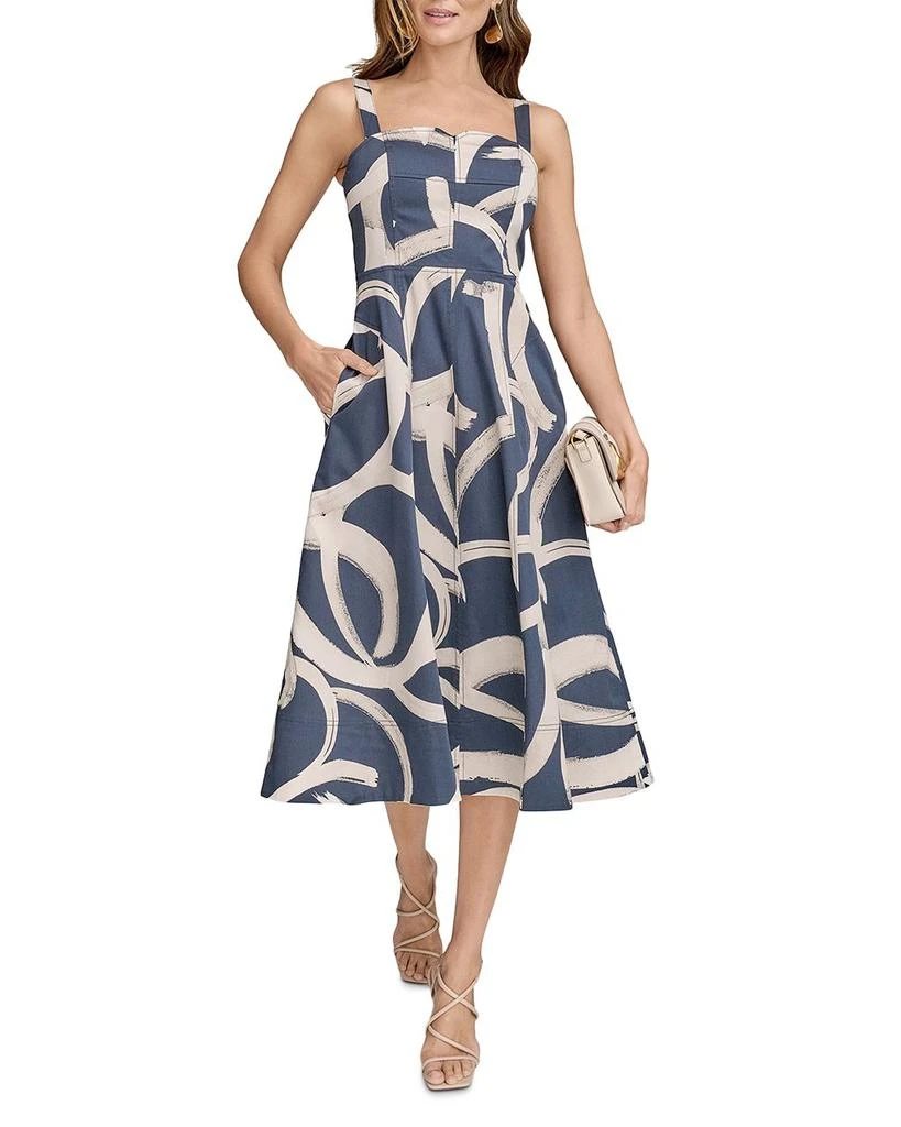 Donna Karan Abstract Print Midi Dress 4