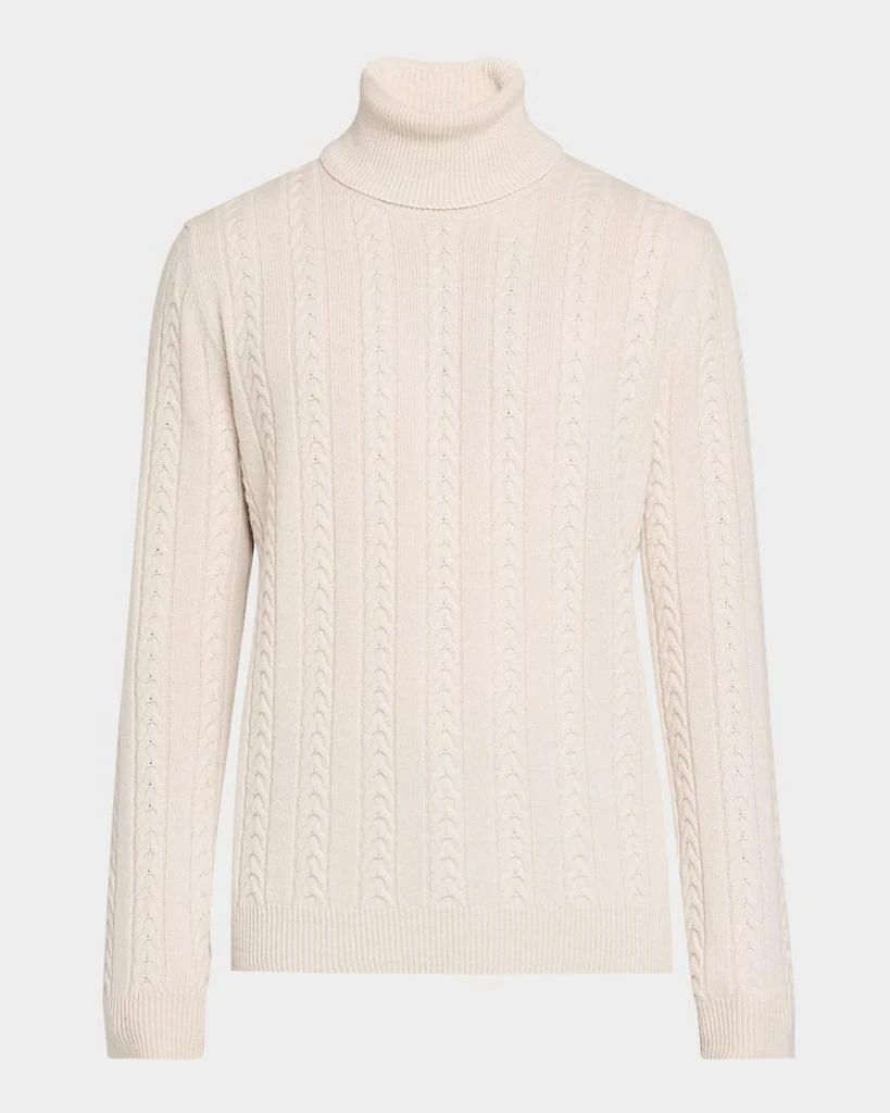 BOSS Camel Men's Eribo Wool and Cashmere Turtleneck Sweater 1