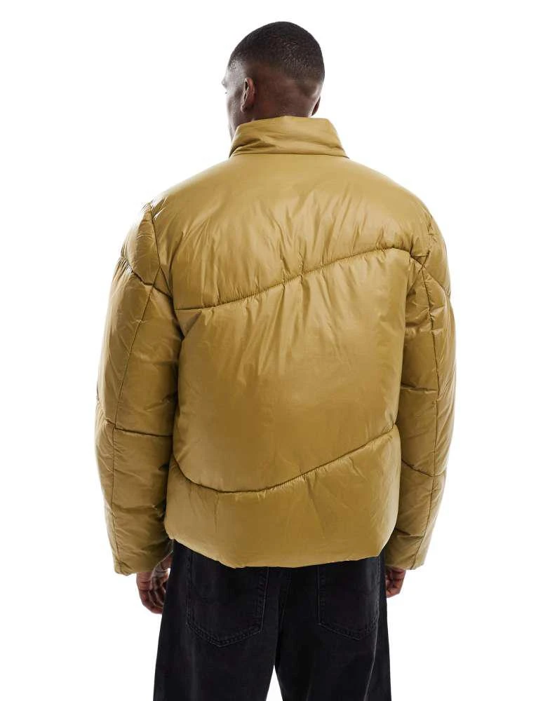 ASOS ASOS DESIGN puffer jacket in mustard 3