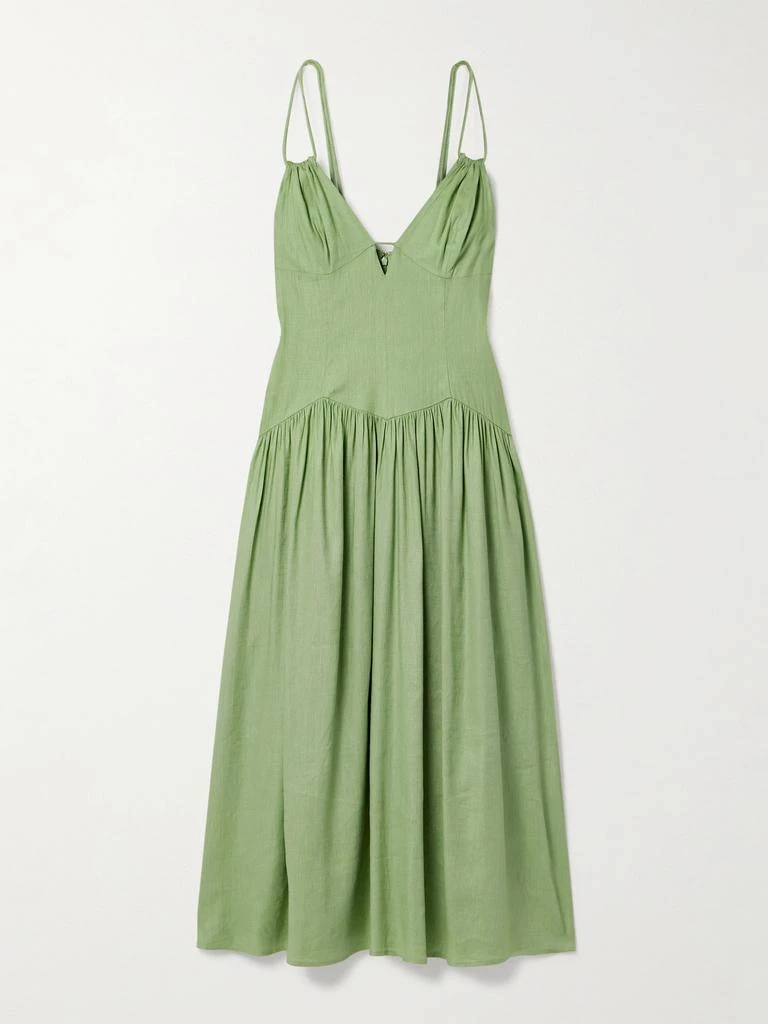 Darcey Gathered Linen-blend Midi Dress - US0 On Sale Now with Up to 60% Off | Discover Exclusive Deals & Savings at BeyondStyle Authentic Cult Gaia dresses|clothing|midi dresses|women with Limited-Time Darcey Gathered Linen-blend Midi Dress - US0 On Sale Now with Up to 60% Off | Discover Exclusive Deals & Savings at BeyondStyle Authentic Cult Gaia dresses|clothing|midi dresses|women with Limited-Time