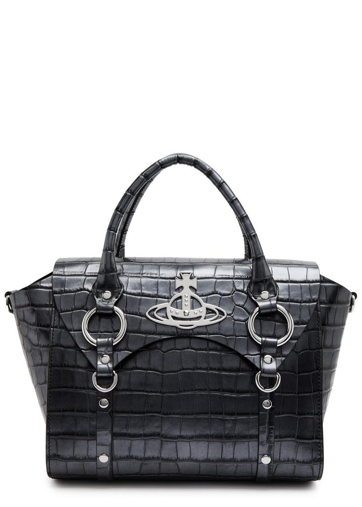 【VIVIENNE WESTWOOD】Yasmine Small checked leather tote Vivienne Westwood Yasmine Small checked leather tote bag
