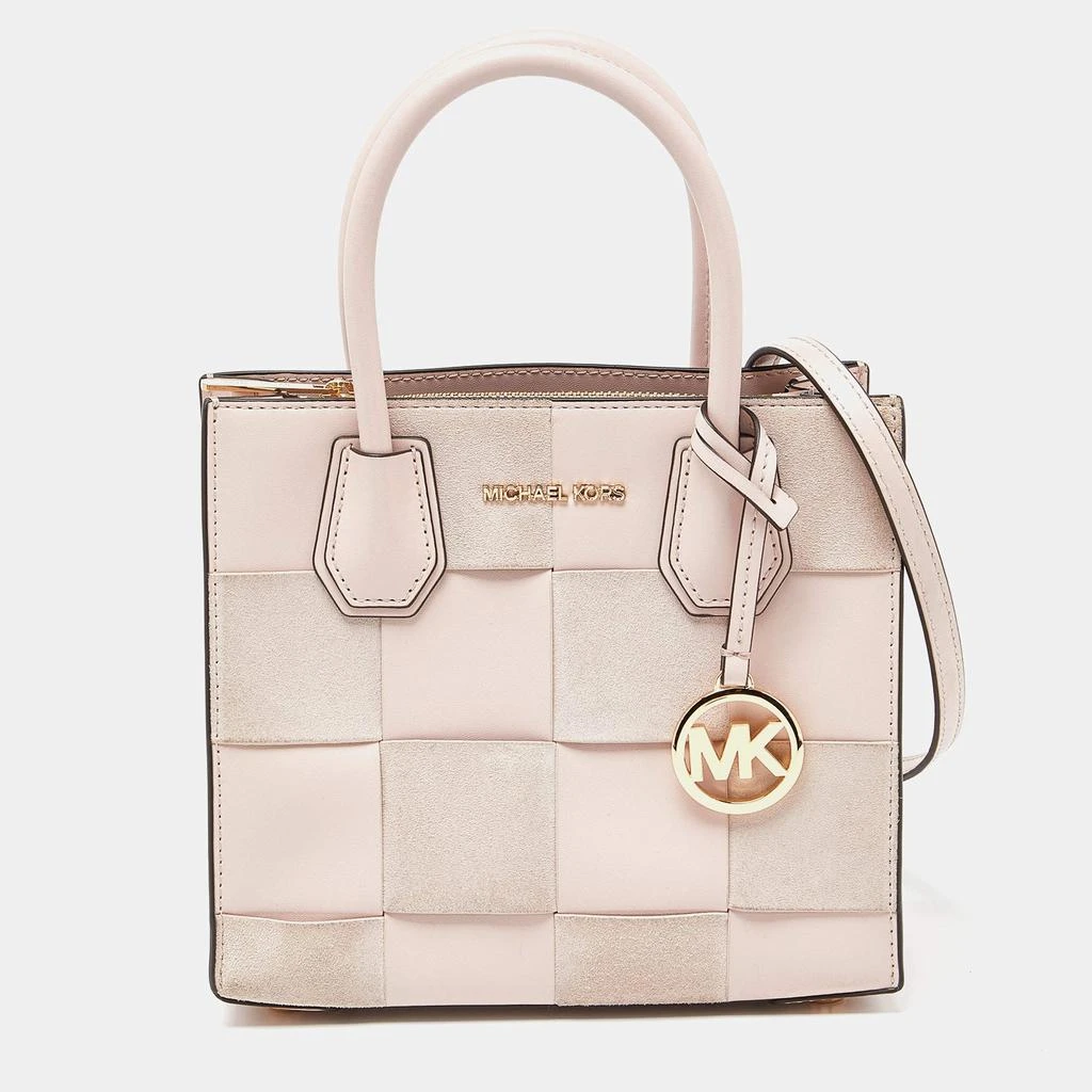 Michael Kors Michael Kors Light Pink Leather and Suede Mercer Tote 1