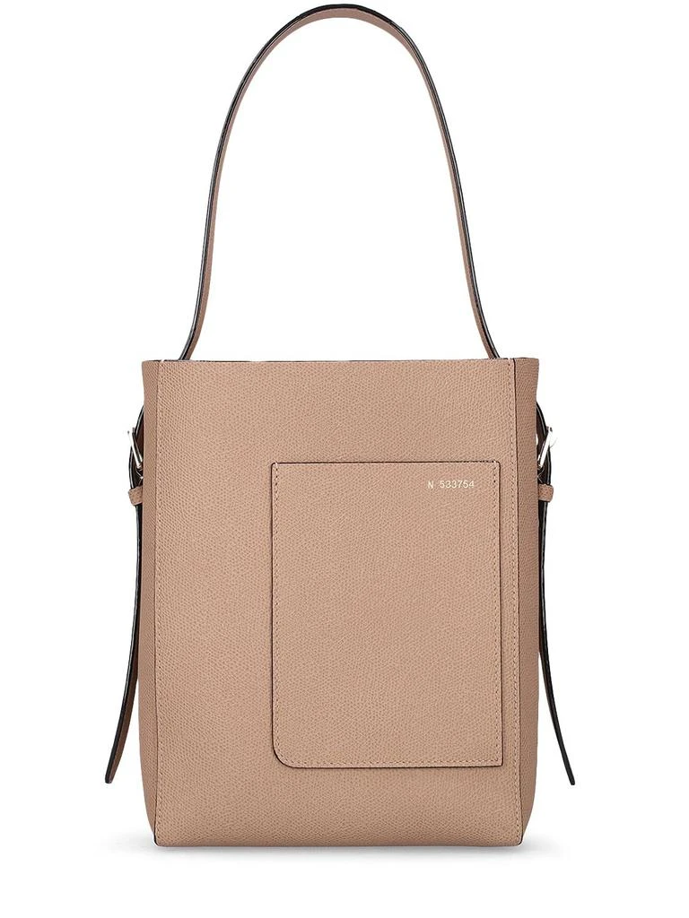 VALEXTRA Small Bucket Soft Grain Leather Tote Bag 1