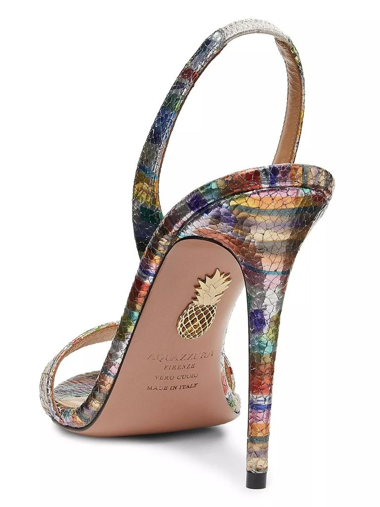 Aquazzura So Nude 105MM Brushstroke Leather Slingback Sandals 3