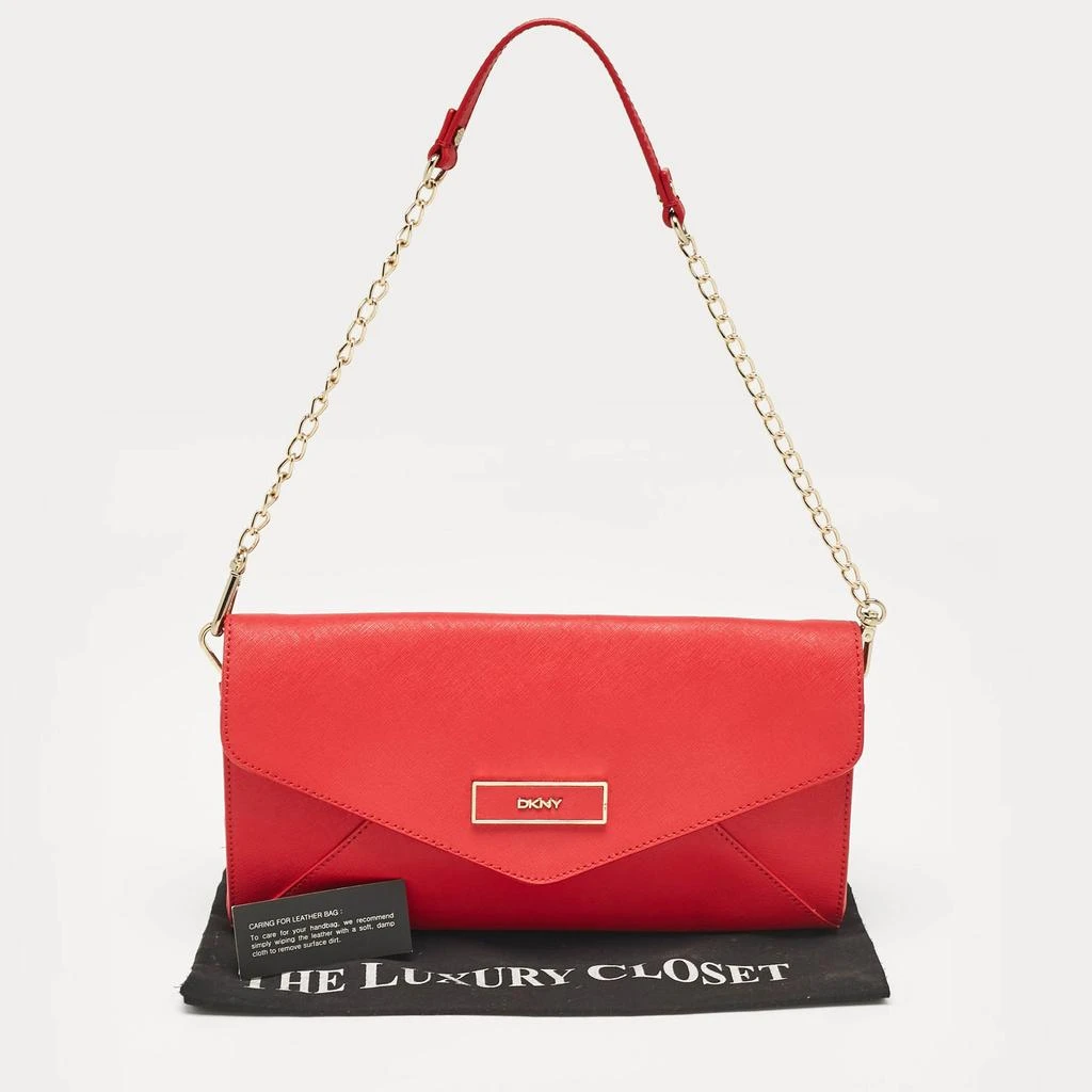 DKNY DKNY Red Leather Logo Flap Shoulder Bag 9