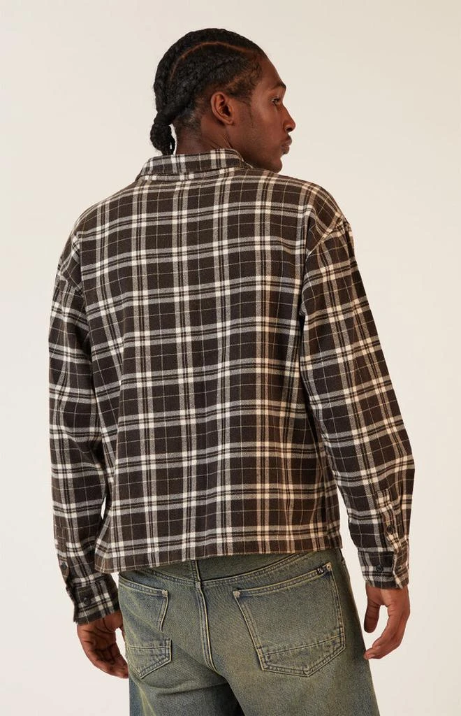 PacSun Washed Cropped Flannel Shirt 4