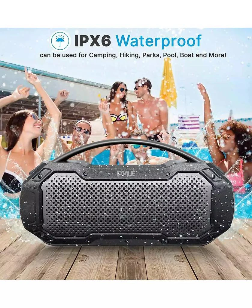 Pyle Portable Wireless Bluetooth Streaming Speaker With TWS Function 
Microphone 6