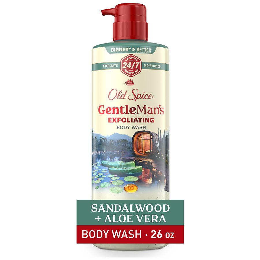 Old Spice Body Wash for Men, 24/7 Shower Fresh, Exfoliation + Moisturization Sandalwood + Aloe Vera