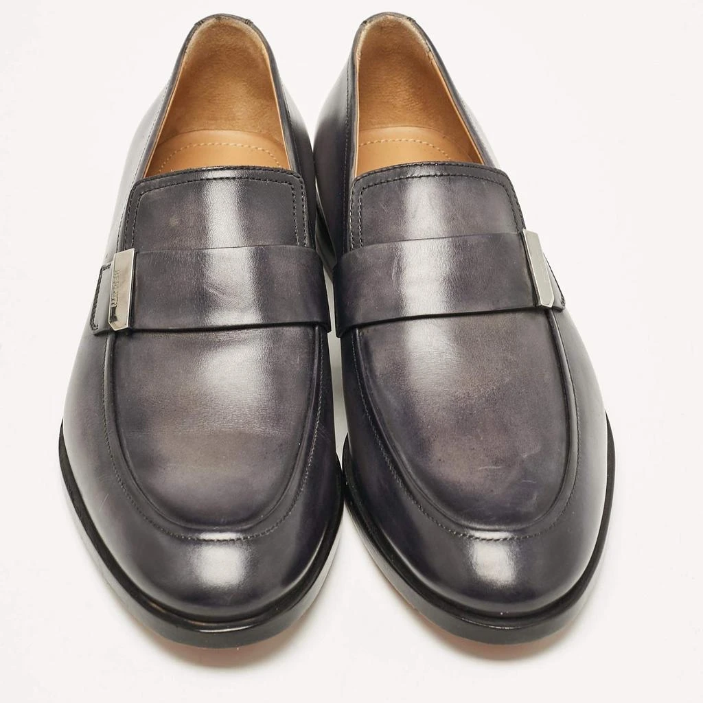 Berluti Berluti Grey Leather Penny Loafers Size 40.5 3