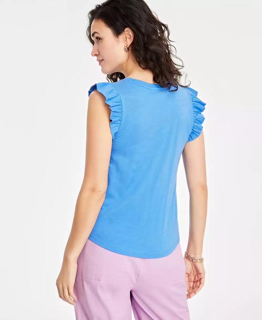 On 34th Women's Flutter-Sleeve Crewneck T-Shirt, Created for Macy's