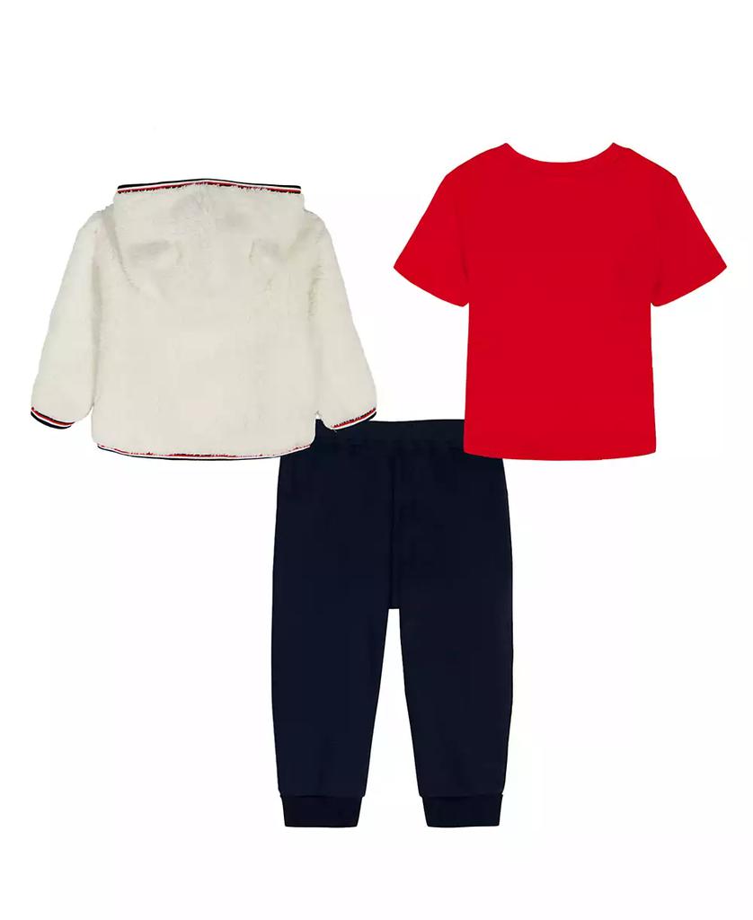 Tommy Hilfiger Baby Boys Zip-Up Hoodie, T-Shirt and Pants, 3-Piece Set