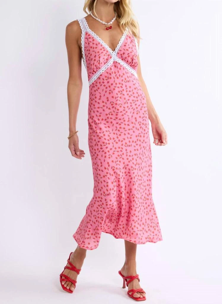 SAGE THE LABEL Sage The Label - Botanica Lace Detail Midi Dress 1