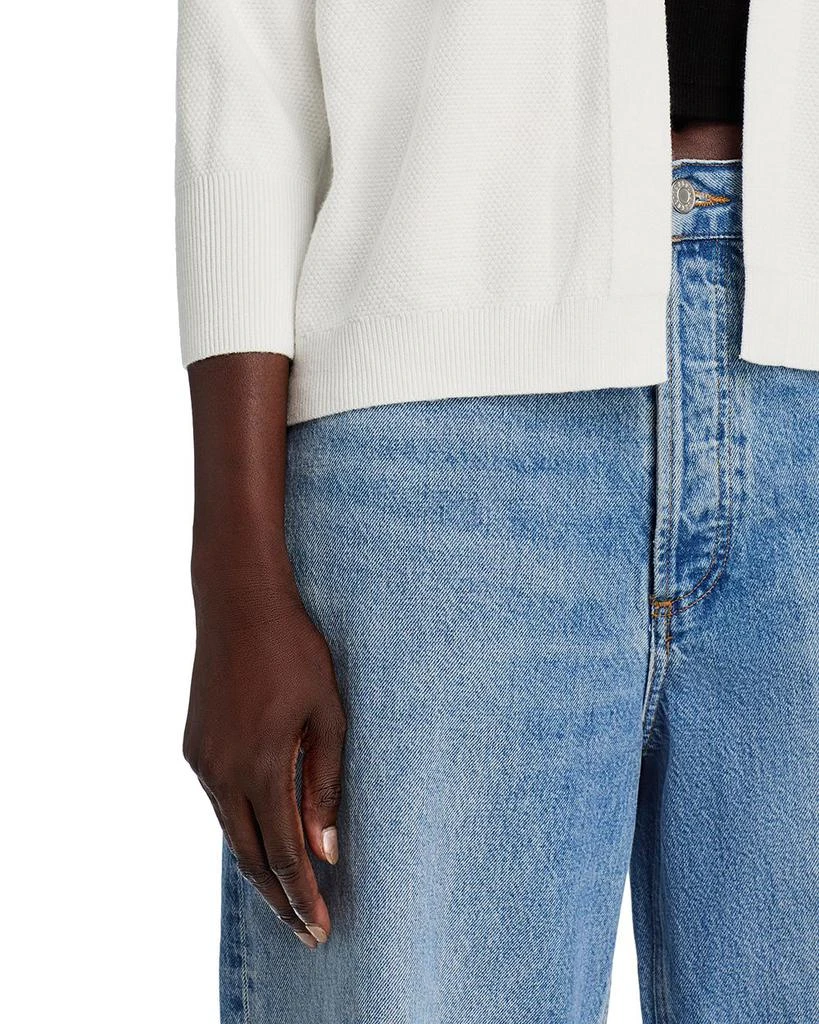 Sioni Waffle Knit Open Front Cardigan 4