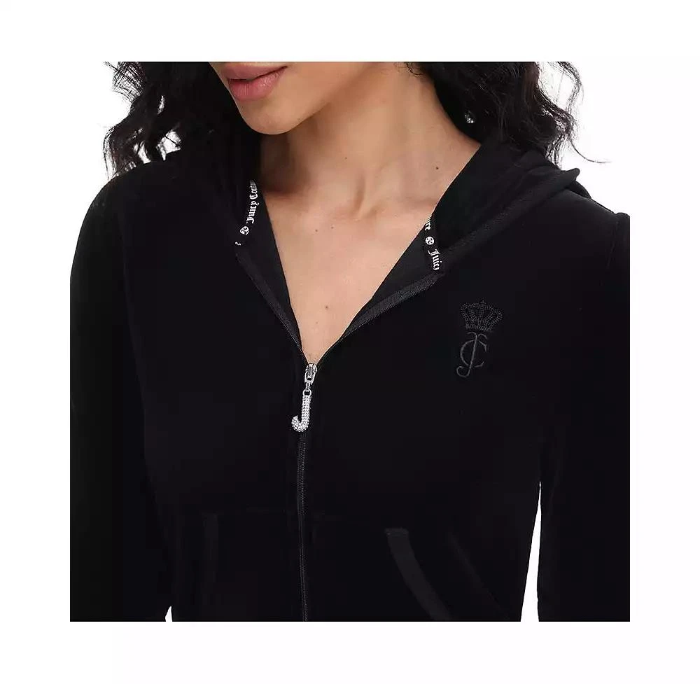 Juicy Couture Women's Heritage Cotton Velour Hoodie 2