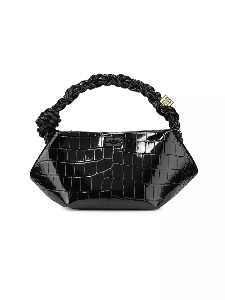 Ganni Black Nano Butterfly Top Handle Bag - Crossbody Bags