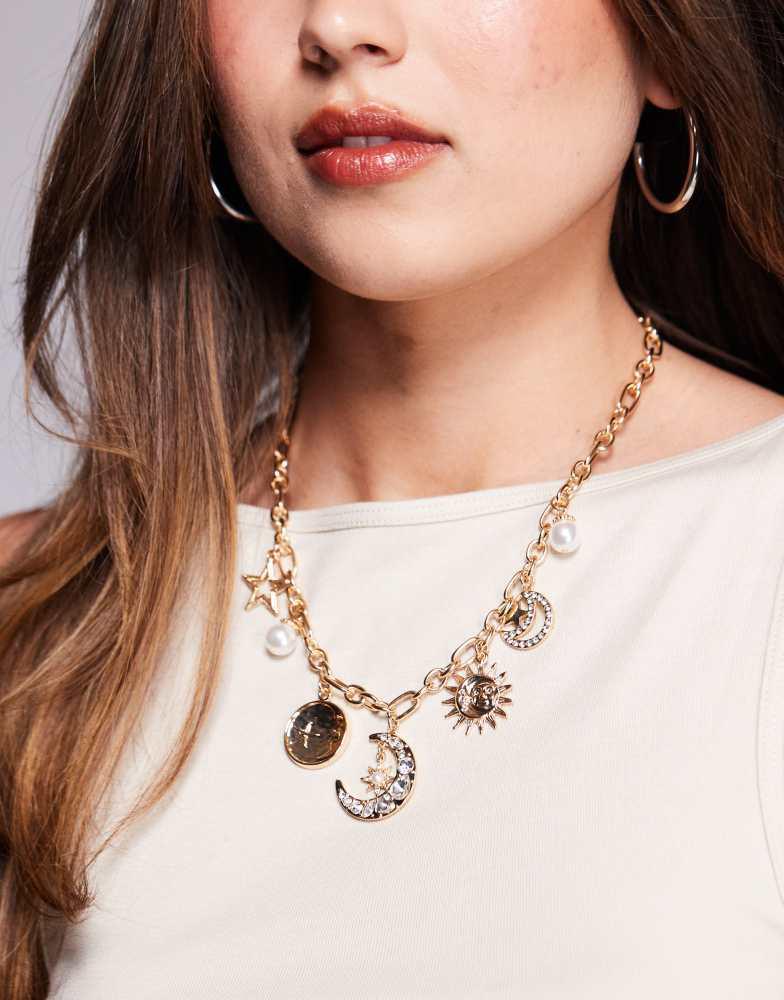 8 Other Reasons 8 Other Reasons celestial charm necklace in gold