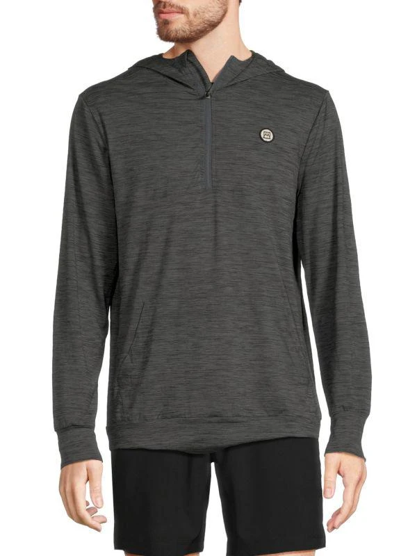Avalanche Quarter Zip Slub Knit Hoodie 1